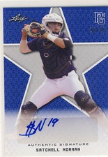 SATCHELL NORMAN 2020 Leaf Perfect Game PG Blue AUTO /15 BREWERS
