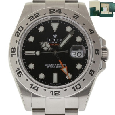 Rolex New Explorer II 216570 42mm Steel Black *FACTORYWARNTYDated2021* #RL1602-1