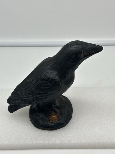 Ragon House Primitive Paper Mache Halloween Black Bird Crow Raven Statue - 第 4/11 張圖片