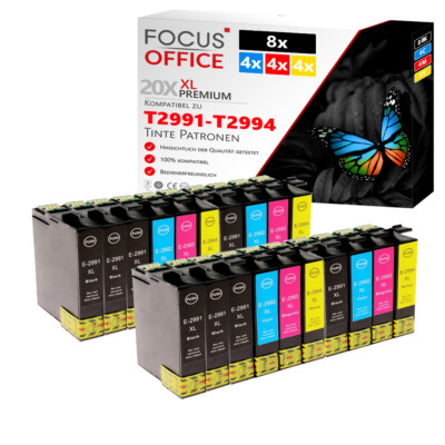 20x Tinten Patronen für Epson XP332 XP235 XP342 XP345 XP245 247 335 432 435 442