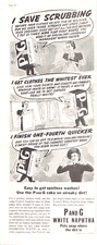 Publicidad impresa de colección P And G White Naphtha Save Scrubbing Whiter The Farmer's Wife 1937