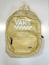 VANS OFF THE WALL Yellow/White SKATEBOARD BACKPACK Travel Gym School Book Bag