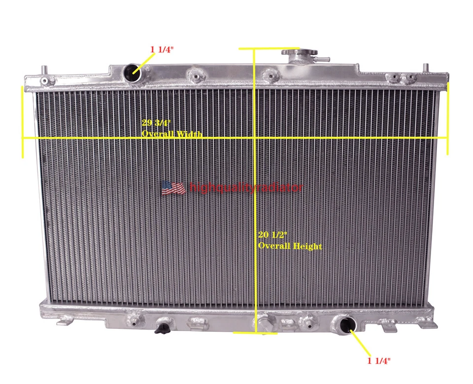All Aluminum Radiator For 2002-2006 Honda CR-V/2003-2006 Honda Element 2.4L AT - Изображение 2 из 4