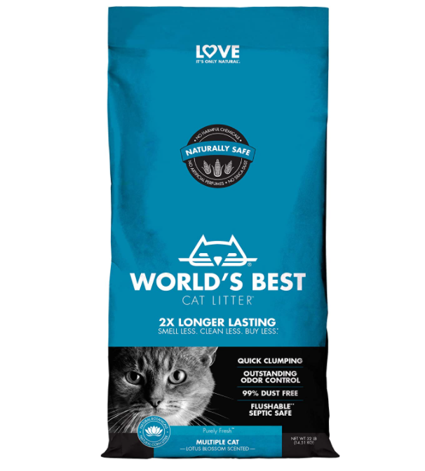 World's Best Cat Litter, Multiple Cat Lotus Blossom Scented, 32
