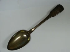 1817 SOLOMAN HOUGHAM LARGE STERLING SILVER SERVING SPOON 9"