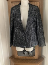 Fabulous Gallery Black Sequin Jacket Bnwt Size 8