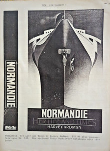 S. S. VTG Original Normandie Promotional Brochure Issues Story Ad Titanic DM35