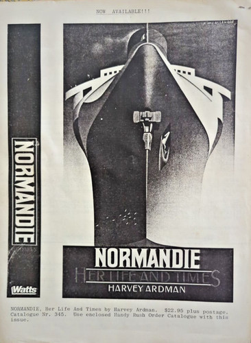 S. S. VTG Original Normandie Promotional Brochure Issues Story Ad Titanic DM35