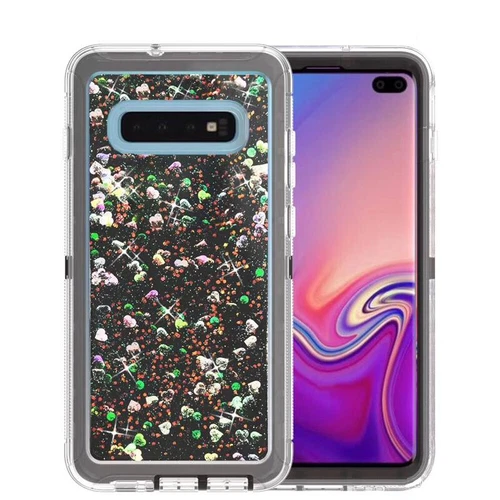 For Samsung Galaxy S10e S10 S10+Plus Shockproof Defender Liquid Glitter Case - Picture 10 of 14