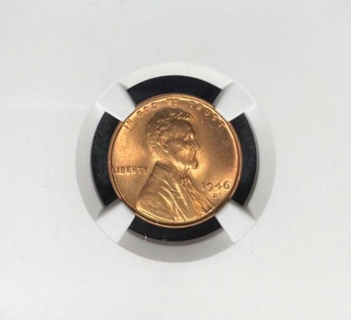 1946-D LINCOLN WHEAT CENT ~ NGC - MS 66 RD  ~BEAUTIFUL COIN~ REF#68-053