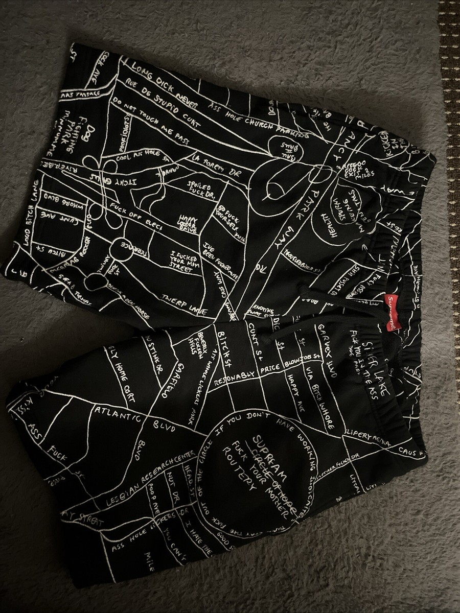 ウェア Supreme Gonz Embroidered Map Sweatshort Supreme Gonz Embroidered Map Sweatshort (SS19) - $168