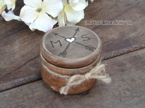 Wedding Proposal Ring Box Will you Marry Me. Engagement Gift Rustic Engraved - Picture 4 of 23