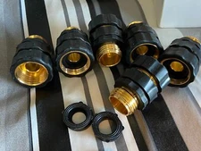(6) Hourleey Garden Hose Quick Connector 3/4 Inch Male & Female Garden Hose Fit