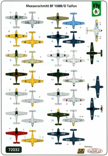 FLY 72032 1/72 Messerschmitt Bf-108B/D Taifun (2in1) plastic kit - Picture 2 of 4