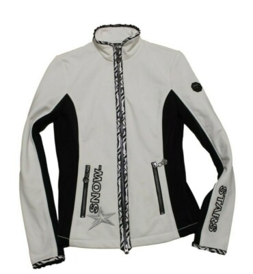 Sportalm Kitzbühel Women Tigo Jacket Sweater White Black Size 34 XS or 36 S