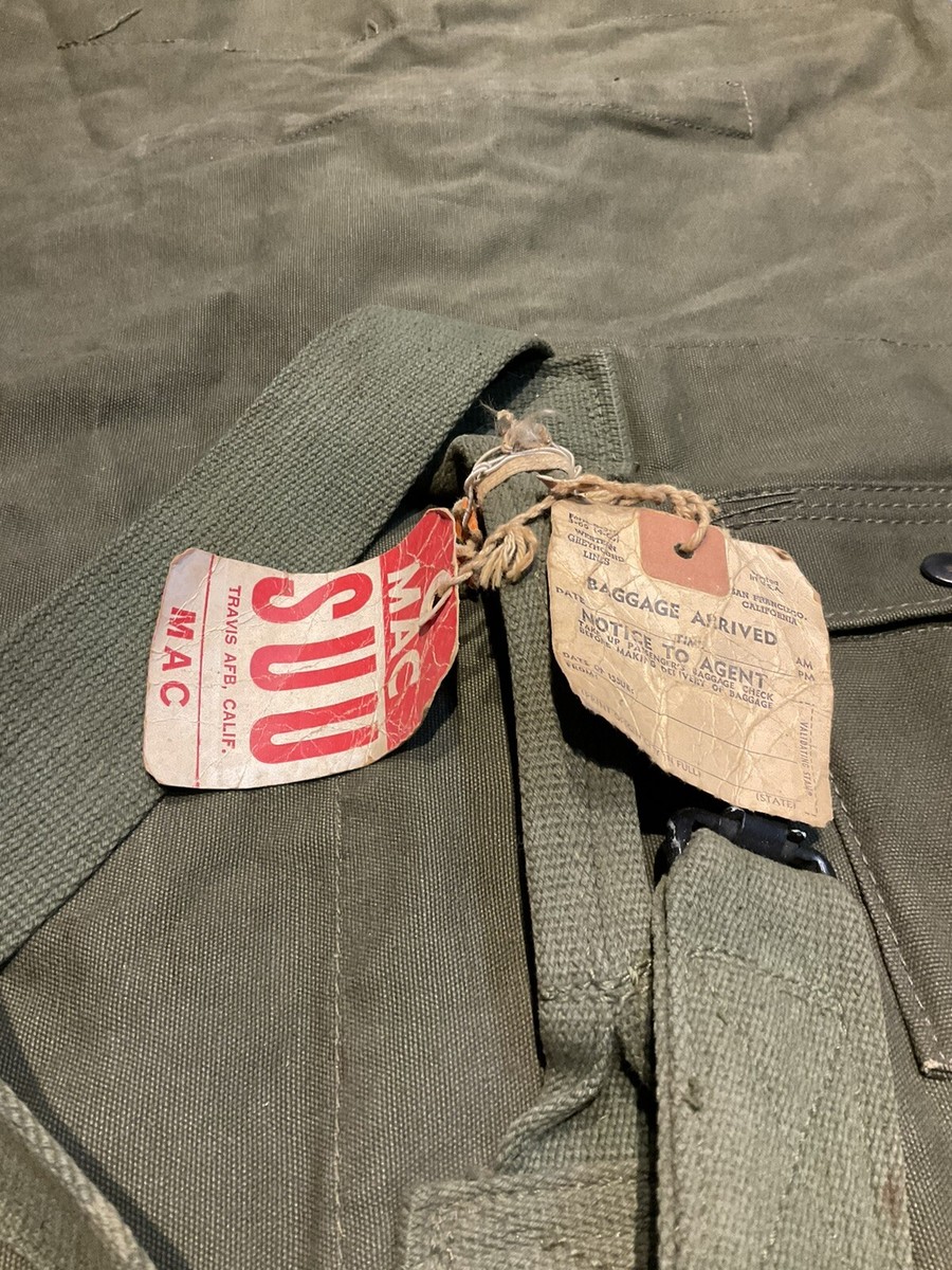 Original Named 1964 Vietnam War U.S. ARMY BARRACK DUFFLE BAG