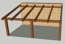 Portico da Giardino in Legno Lamellare - mt 6 x 4 x 2 h con Supporti a Tassella