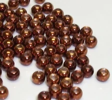 20 METALLIC BROWN TUNGSTEN ROUND BEADS Fly Tying Pick From 6 Sizes