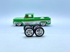 R482 Hotwheels 1/64 Real rider LW5 Spoke Chrome 12mm Short Rubber wheels