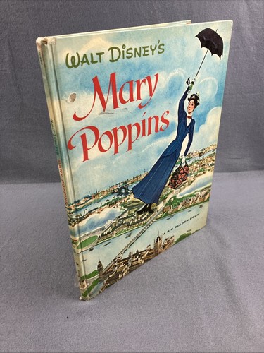 Vintage Mary Poppins Golden Book 1964 Walt Disney Hardcover