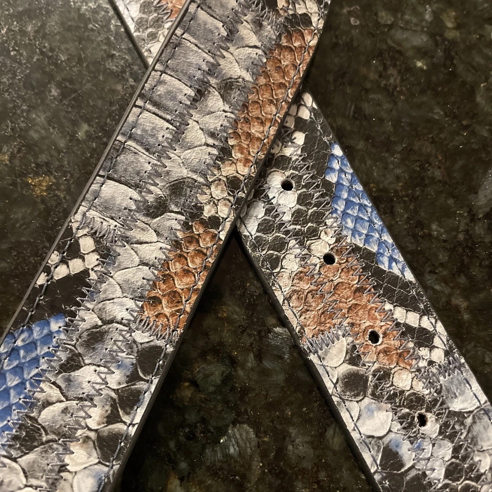 Free People Snake Embossed Leather Belt, S/M, NEW! - Image 4 of 4