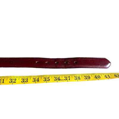 Tony Lama Womens Burgundy Leather Belt 5 Holes Size 36 | eBay display picture 3