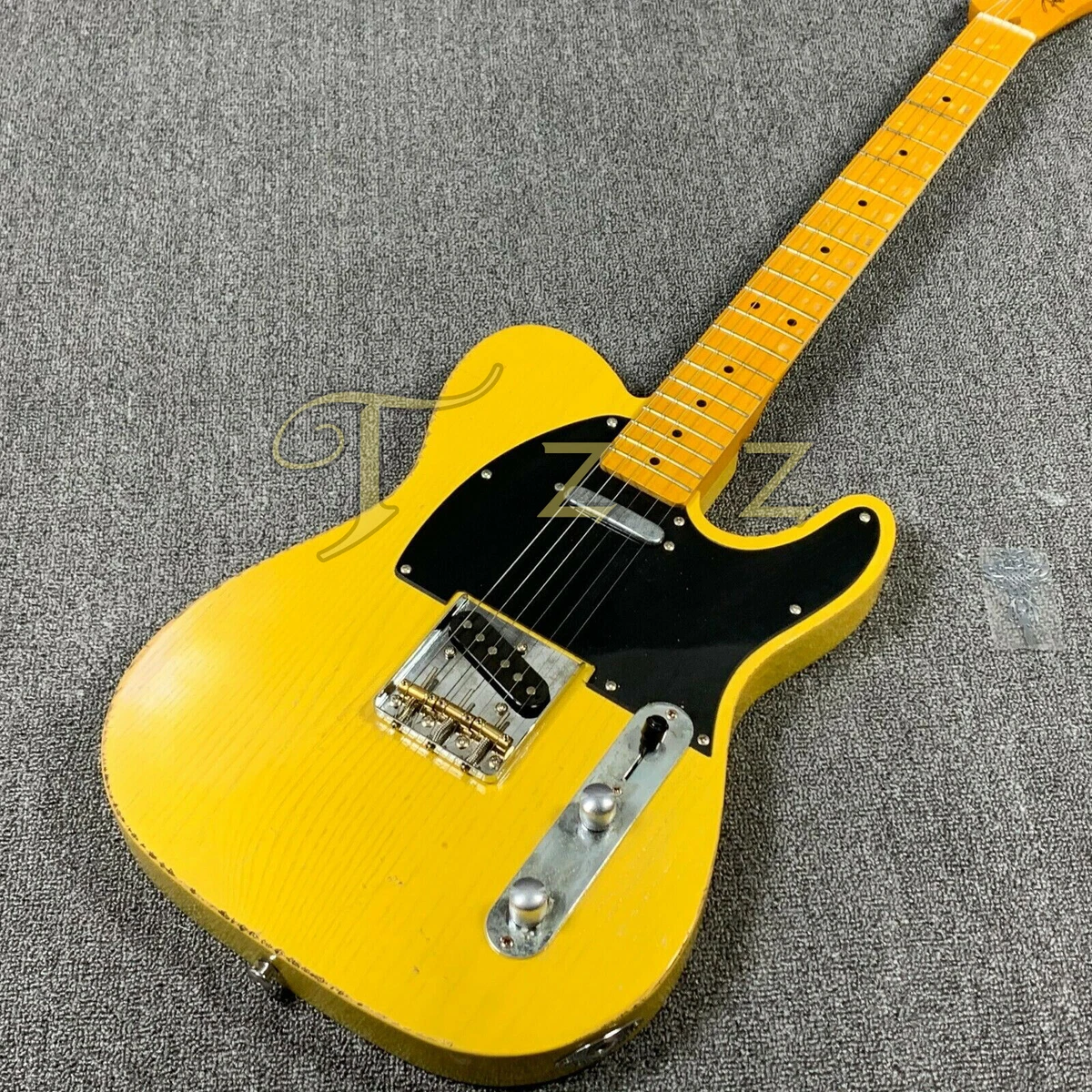Light Relic TL Electric Guitar Aged Hardware Finish Ash Body Yellow