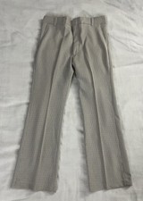 Vintage The Relaxables 70s Men's Polyester Plaid Pants Flare Slacks Rockabilly