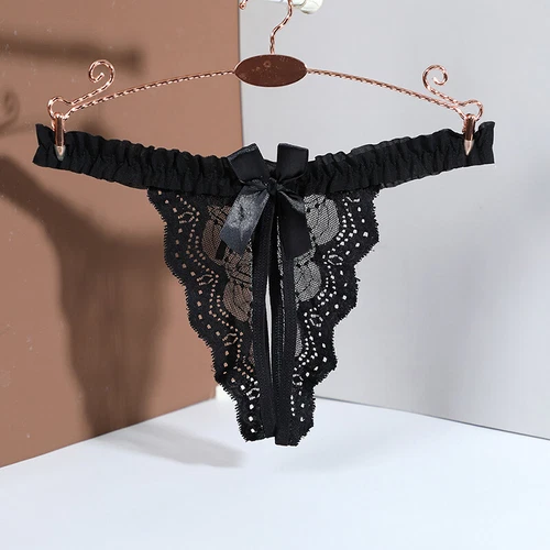 Sexy Women Lingerie Thong G-string Underwear Brief Cheeky Lace Crotchles Panties - Picture 11 of 25