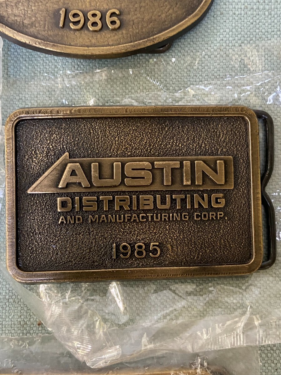 Vintage Austin Distributing Manufacturing Corp Brass Belt Buckle 1980’s New NOS View 5