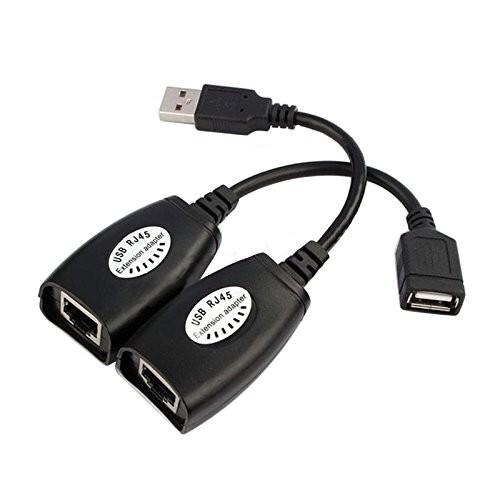USB Over RJ45 Ethernet LAN Cat5e/6 Cable Extension Extender Adapter Set - Picture 4 of 4