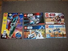 Vintage LEGO STAR WARS Instruction LOT: 7656, 7913, 8015, 8092 &Jan 2015 Catalog