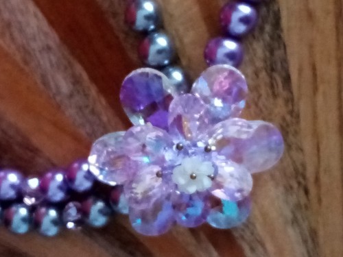 Butler &Wilson Necklace/Bracelet Set Crystal and Pearl Bead Pink/Purple/Silver - Picture 14 of 24