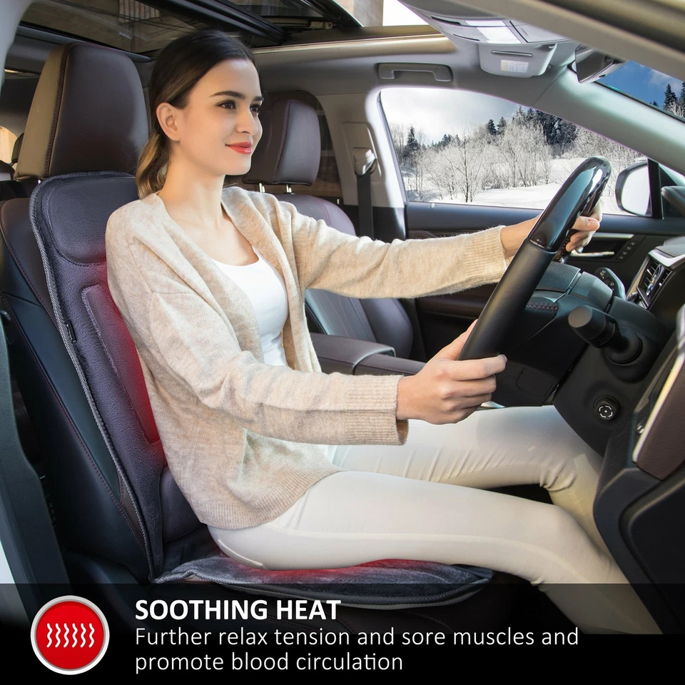 Snailax Back Massager Seat Cushion with Heat - Extra Memory Foam Support Pad - Image 2 of 4