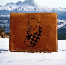 Little Pickle Leather Wallet Bifold Premium Quality Buffalo Cute Dill Smile NEW