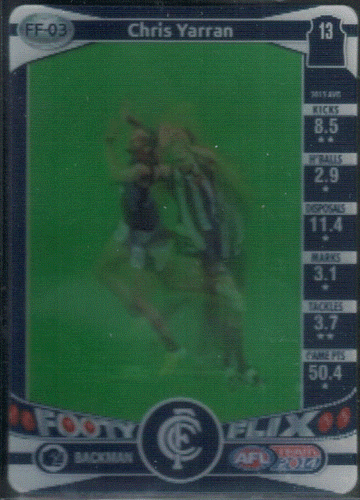 2014 AFL TEAMCOACH FOOTY FLIX INSERTS; Individual Card Sale. - Picture 2 of 12