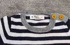 UK Brand  Cashmere &cotton The Bonnie Mop Knit Fox Stripe playsuit 0-3m — photo 3