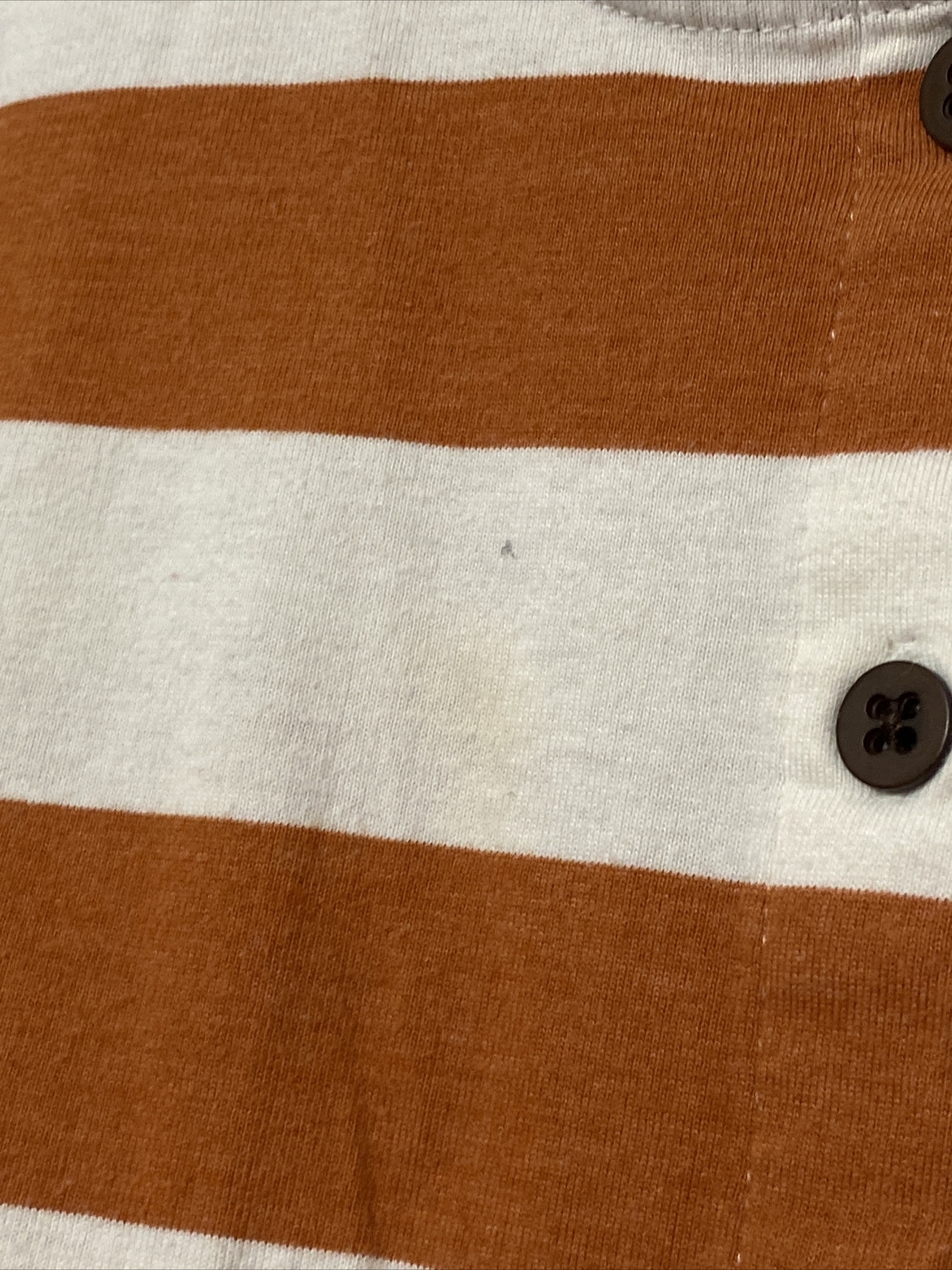 Universal Thread Orange/Cream Button Up Striped V… - image 9