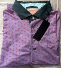 NEW GREYSON Short Sleeve Spring Garden Golf Polo Men's Size L Windflower