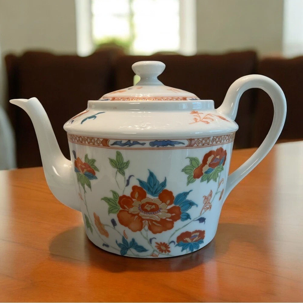 Superbe 2 théières porcelaine de Limoges style art deco par C Tharaud Gorgeous 1930 French porcelain 2 tea pots - France