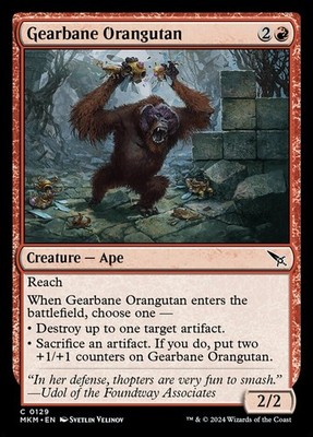 Gearbane Orangutan (129) Murders at Karlov Manor MKM MTG Magic
