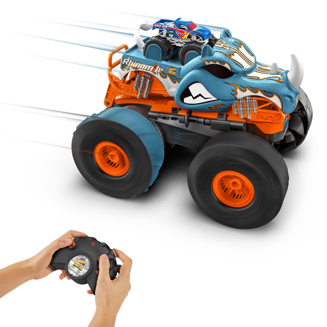 194735160990 Hot Wheels Monster Truck RC Fahrzeug 112 Rhinomite Mega Transforma 32690₽