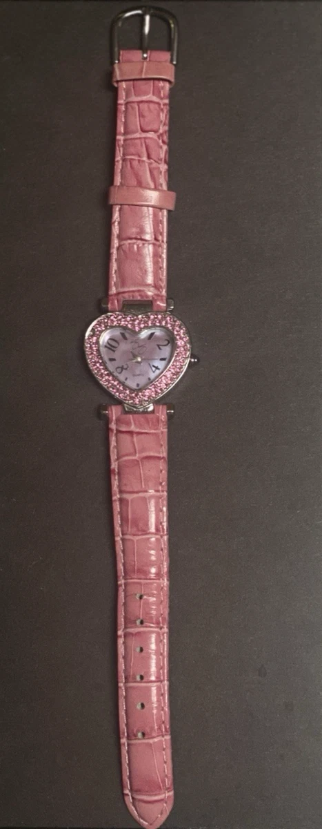 Suzanne Somers Womens Watch 29mm MOP Heart Shaped Dial Pink Leather New Battery Suzanne Somers Women main image 3