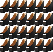 24 Pcs Cardboard Magazine File Holder Organizer, Desk File Organizer Box Foldabl