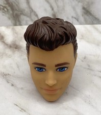 BARBIE KEN HEAD ONLY BROWN MOLDED HAIR FASHIONISTAS FOR REPLACEMENT OR OOAK DOLL