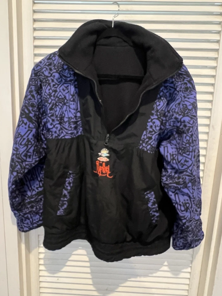 Rip Curl Australia Vintage Reversible Fleece Jumper Jacket K (14)  1990's - Image 3 of 4