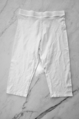 MANGO MNG Kids Kinder Capri Hose in weiß Gr. 140 aus Baumwolle mit Elasthan!