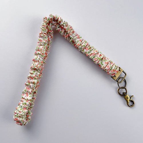 Neck Straps Lanyard Fashionable Crinkle Print Elastic Cord with Lobster Clip - Picture 4 of 17
