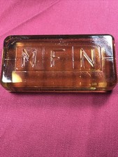 RARE Vintage General Electric M.F.N. Amber Glass Paperweight