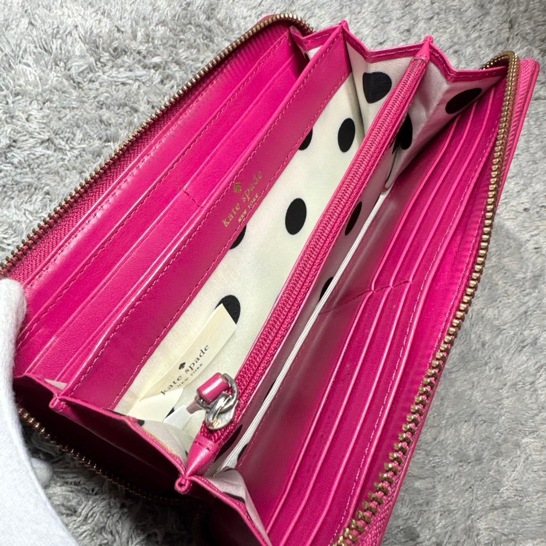 Kate Spade long wallet with round zipper, pink thumbnail 7
